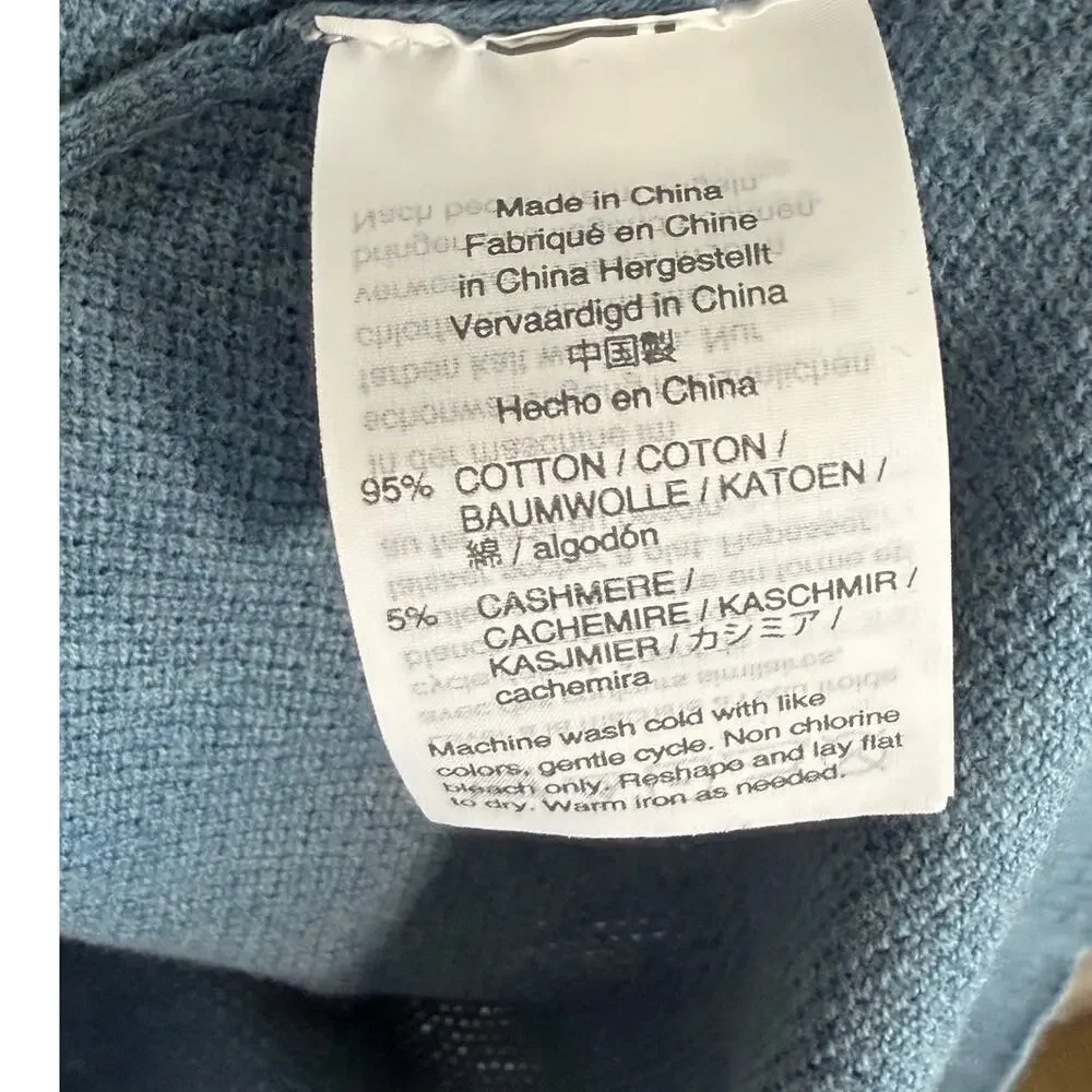 J. Crew Cotton Cashmere Blend Crew Neck Sweater size medium